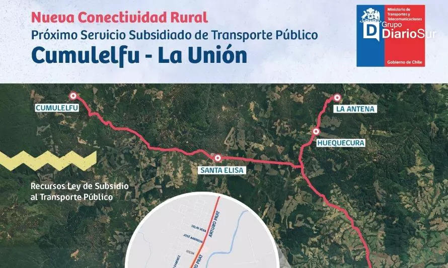 Anuncian nuevos servicios de transporte subsidiado para La Unión y Río Bueno
