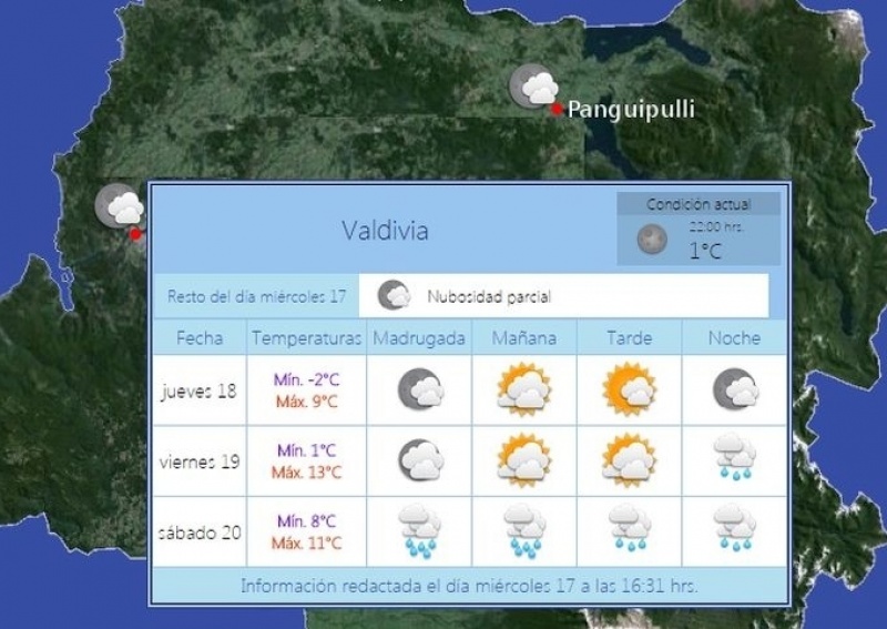 Hay que abrigarse: Este jueves habrá temperaturas bajo cero en Los Ríos