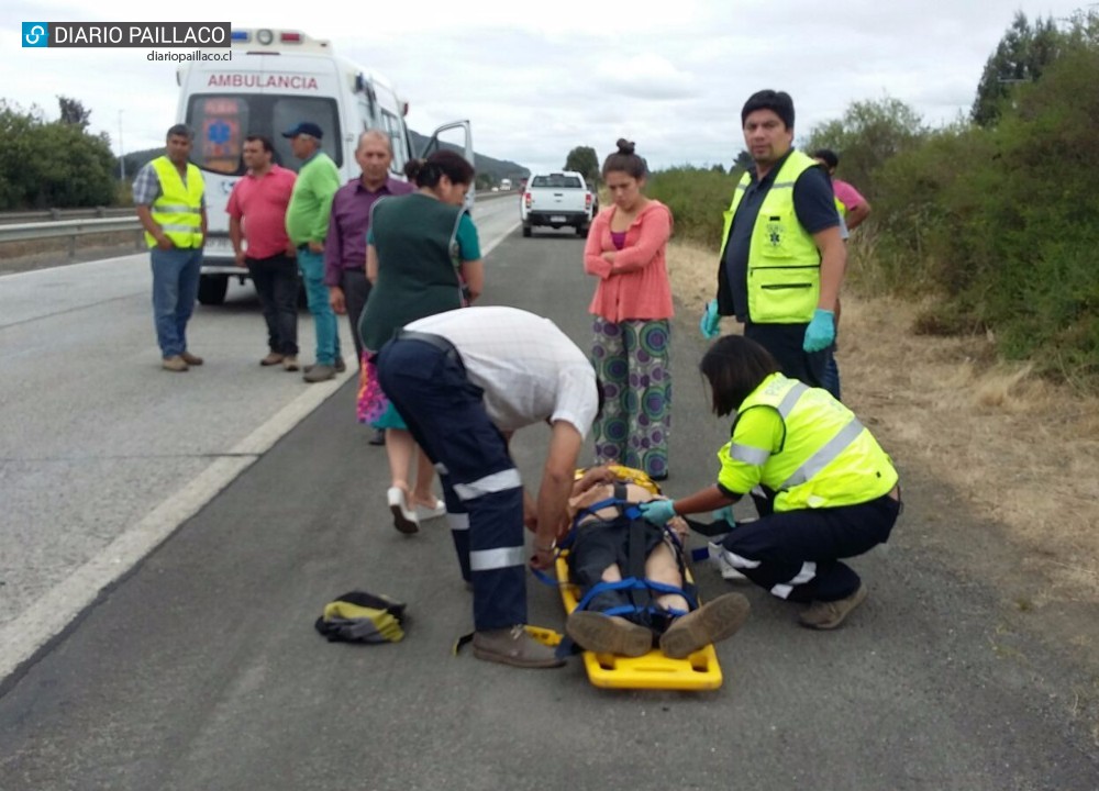 Paillaco: Hombre sobrevivió a un atropello en la ruta 5 Sur 