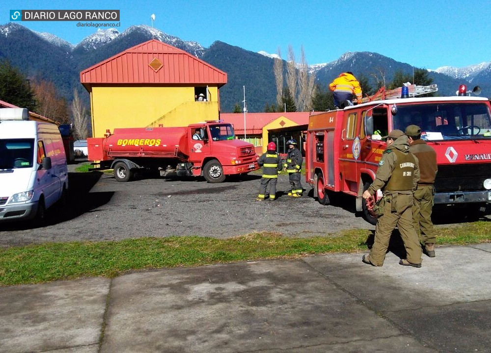 En Riñinahue realizaron simulacro de incendio