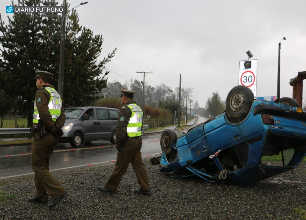 Simulacro de Senda remeció a automovilistas en ruta Reumén-Futrono