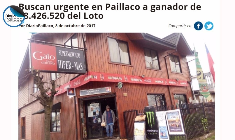 Tras varios días y pidiendo anonimato apareció paillaquino ganador de la Súper Quina