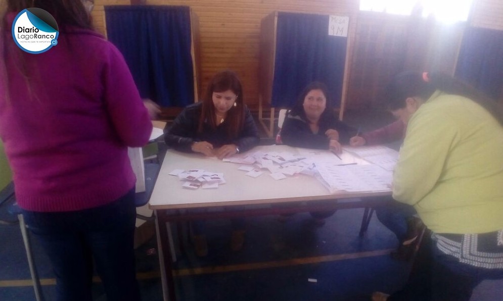 Comienza el conteo de votos en Liceo Antonio Varas de Lago Ranco