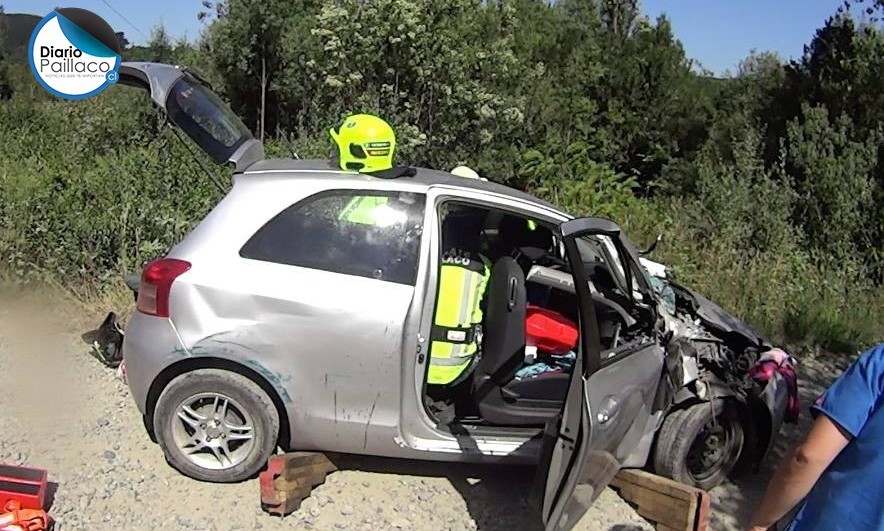 Cuatro personas resultaron lesionadas en colisión en ruta Paillaco - Valdivia