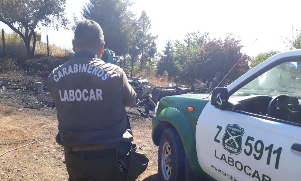 Labocar investiga incendio que destruyó una vivienda en La Unión