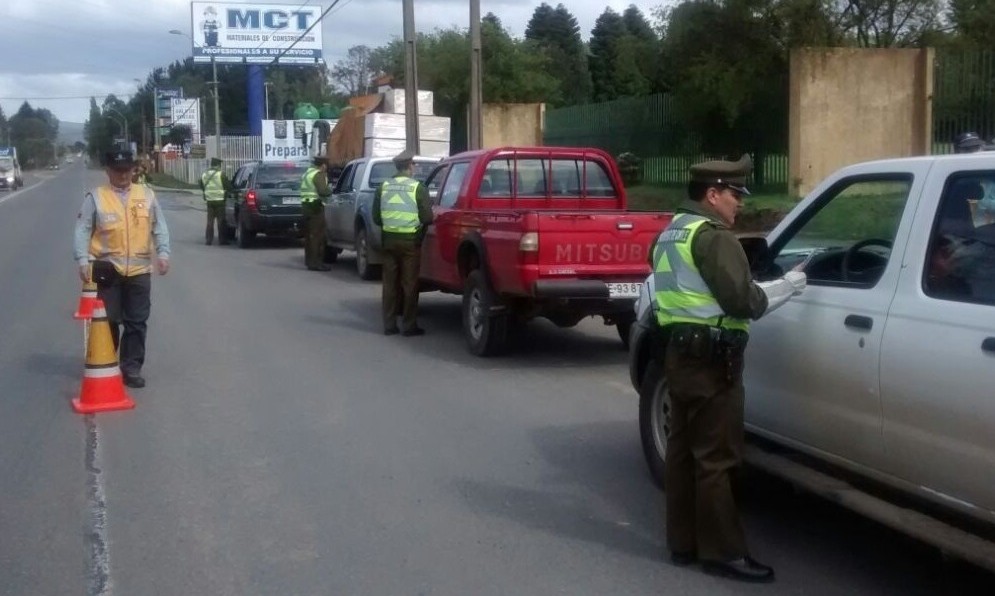 Realizarán controles policiales durante fin de semana largo en Los Ríos