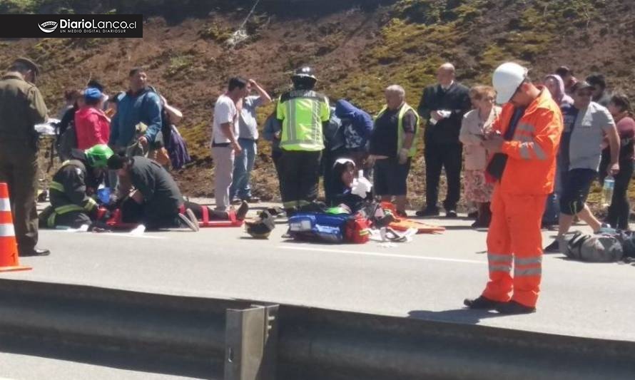 Bus JAC que procedía de Valdivia volcó a la altura de Gorbea: Al menos 12 lesionados