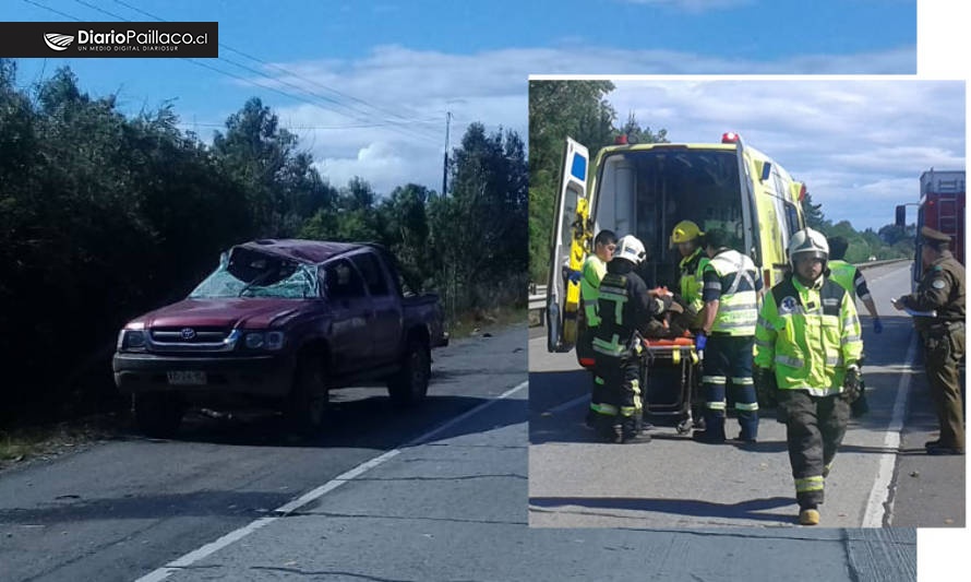 Un herido dejó accidente en Ruta 5 a la altura de Pichirropulli