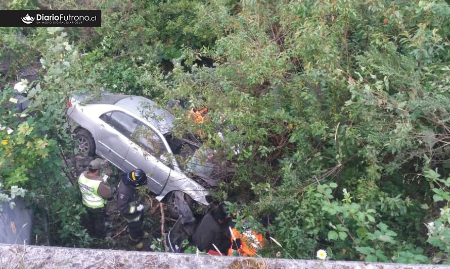 Dos lesionados, uno grave, tras accidente en ruta Futrono-Llifén