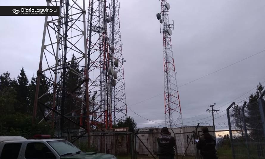 Desconocidos cortaron señal de empresas telefónicas en Los Lagos