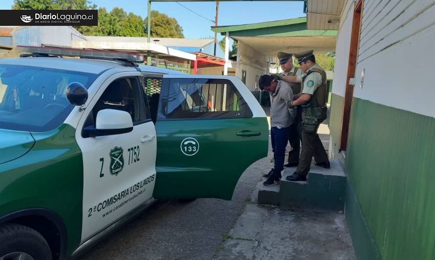 Carabineros detuvo a sujeto que asaltó violentamente a dos mujeres en Los Lagos