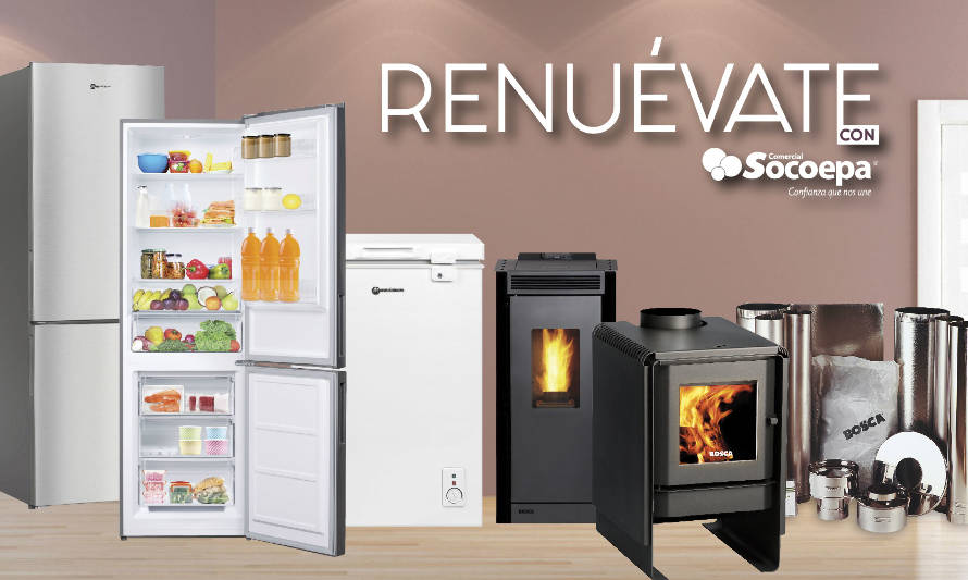 Refrigeradores, freezers y calefacción a precios rebajados en Comercial Socoepa