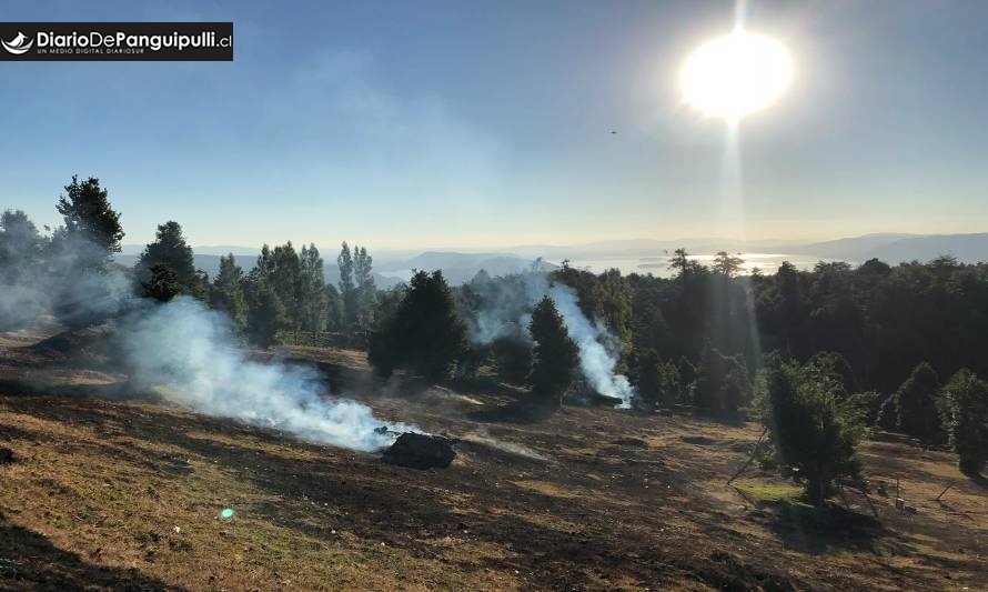 Se mantiene alerta roja por incendio forestal en Coñaripe