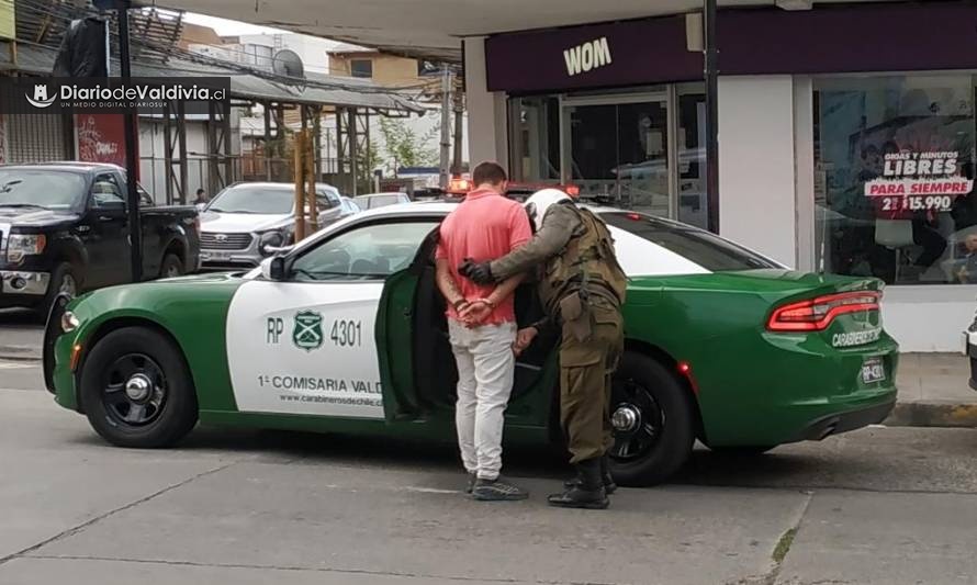 Carabineros detuvo sujetos con órdenes pendientes en Valdivia, Los Lagos y San José de la Mariquina