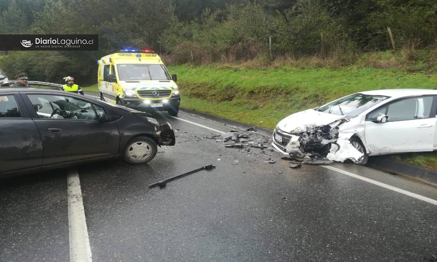 Dos lesionados tras colisión frontal en ruta Los Lagos-Antilhue