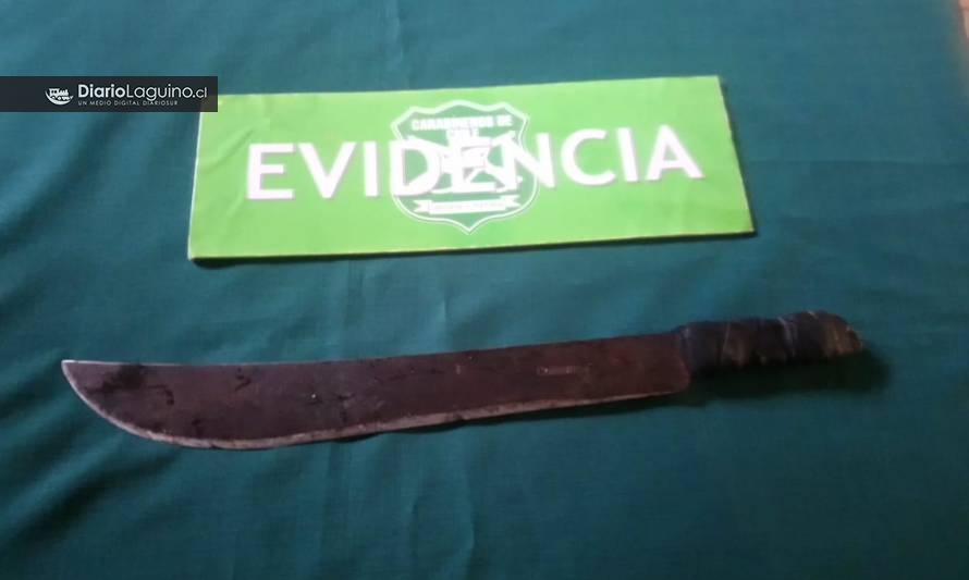 Carabineros detuvo a hombre que asaltó a taxista con un machete en Los Lagos