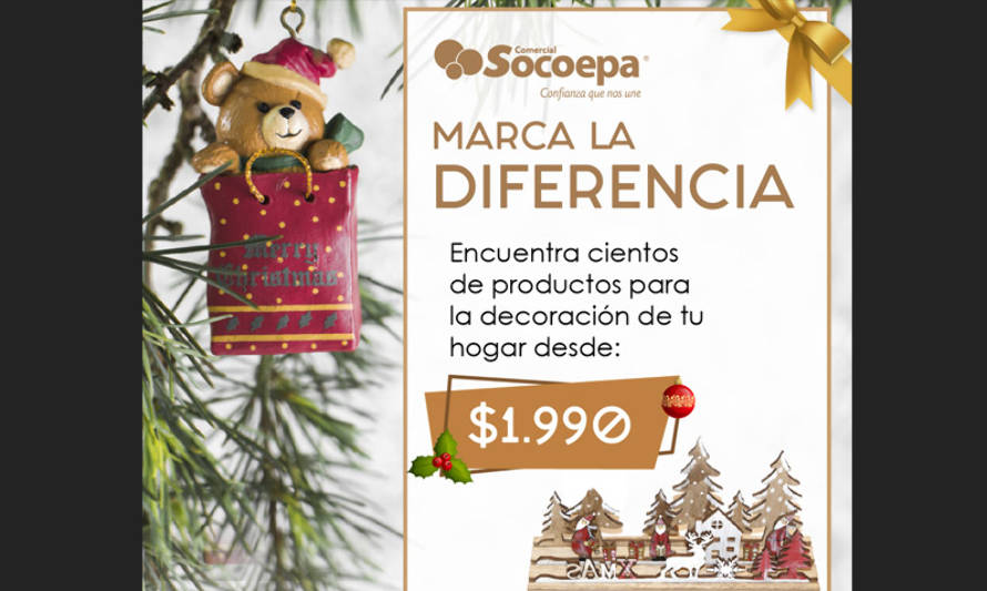 Se adelantó la Navidad en todas las tiendas de Comercial Socoepa