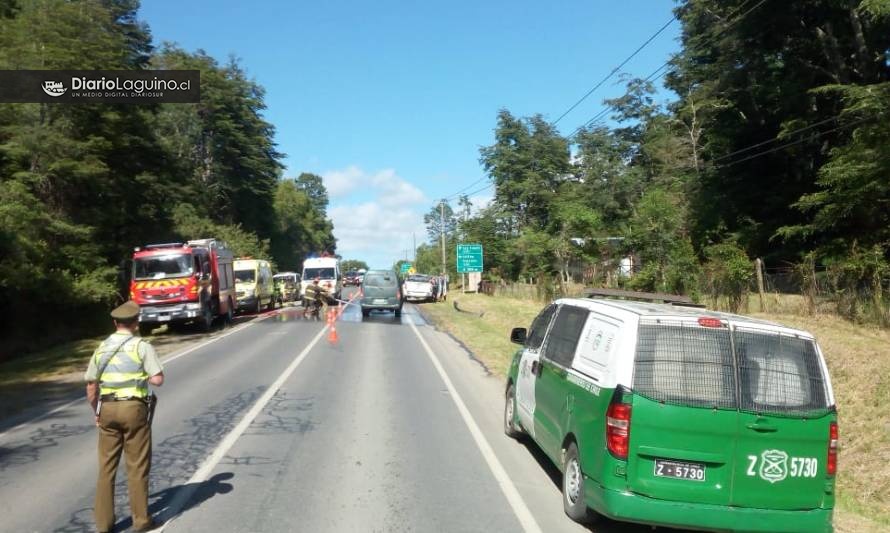 Aumenta a cuatro la cantidad de personas lesionadas que dejó triple colisión de vehículos en Los Lagos