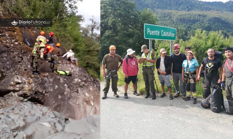 Bomberos y Carabineros colaboraron en rescate de joven atrapado en río de Futrono