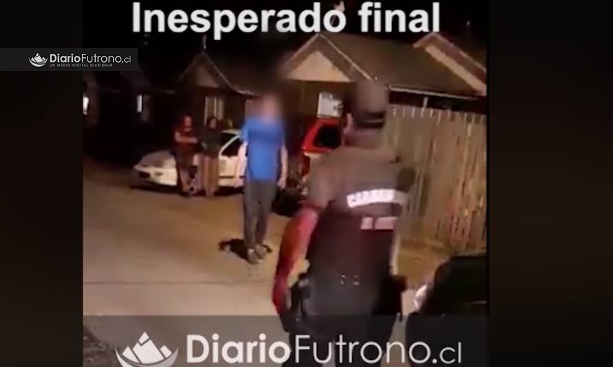 Inspiradora reacción de carabinero da vuelco a tenso procedimiento en Futrono