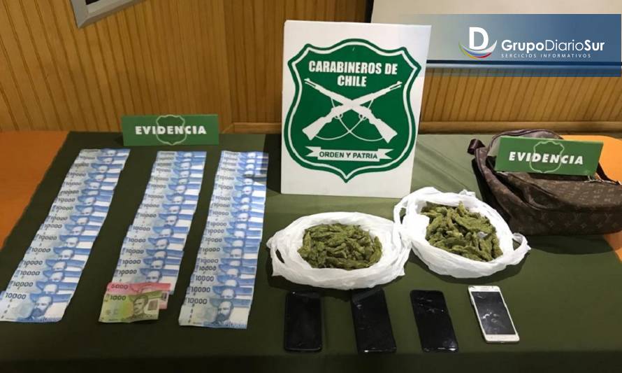 3 detenidos por microtráfico en Valdivia