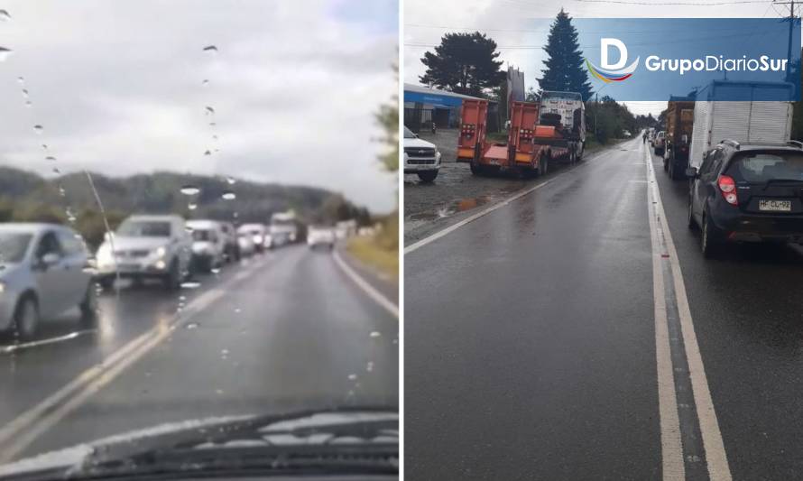 Reportan alta congestión en acceso sur a Valdivia