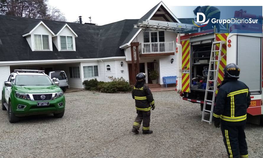 Inflamación de cañón en Coique movilizó a Bomberos de Futrono