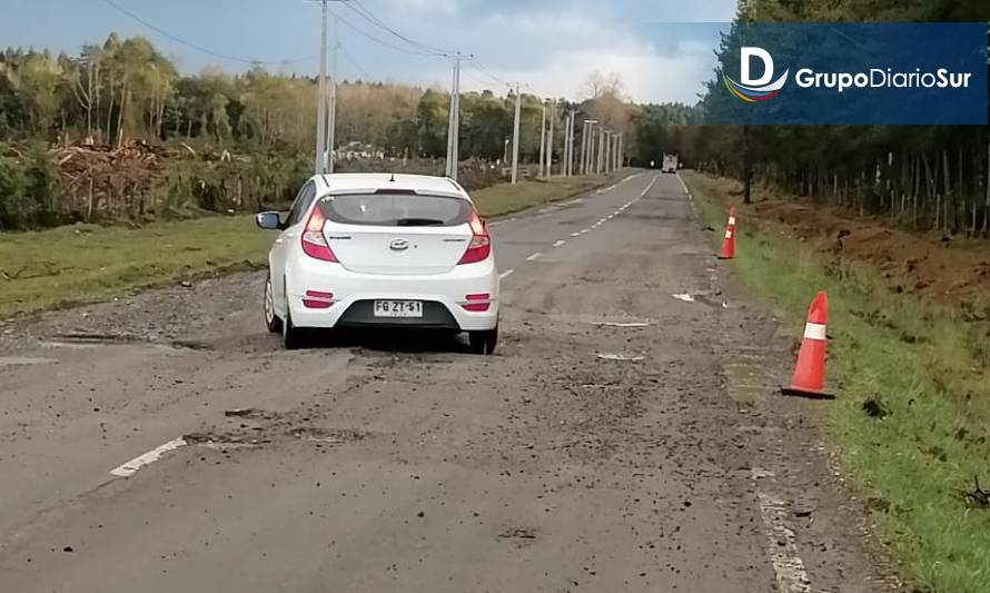 Conductores de la ruta Los Lagos-Futrono se quejan por mal estado del camino