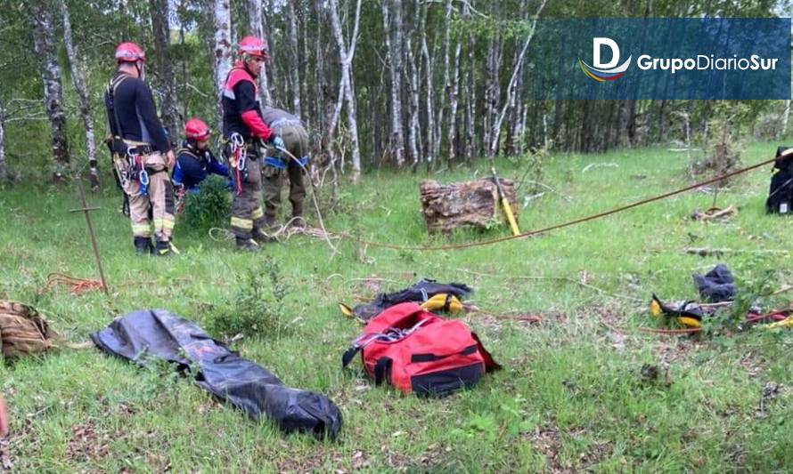 Gope y escaladores buscan a perrito atrapado en un cerro de Panguipulli