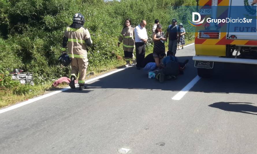 Accidente deja un lesionado en zona cordillerana de Futrono