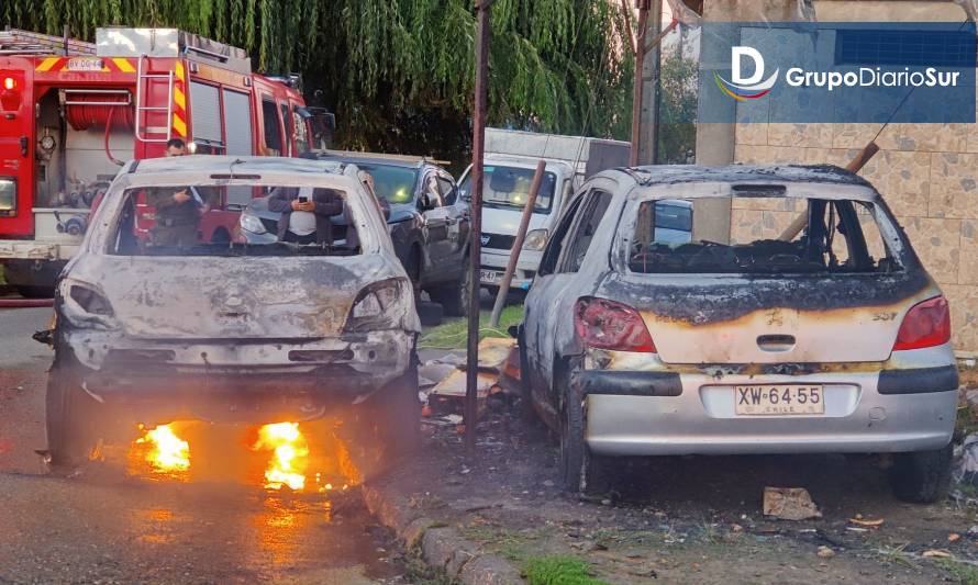 Detienen a sujeto que incendió dos vehículos en Valdivia