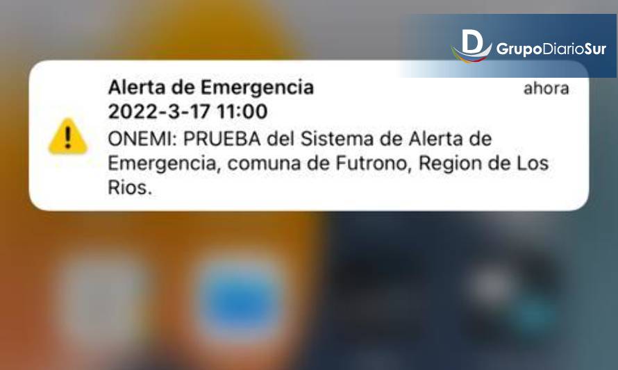 La alerta llegó a los teléfonos.