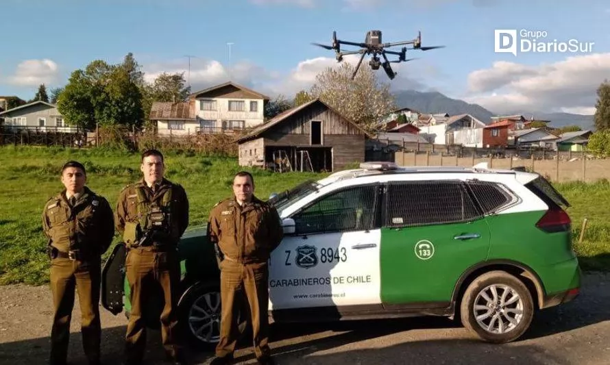 Carabineros de Futrono y Llifén intensifican patrullajes con ayuda de drone