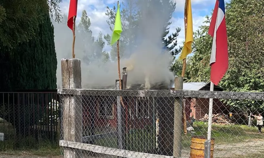 Incendio afecta a familia de Caunahue 