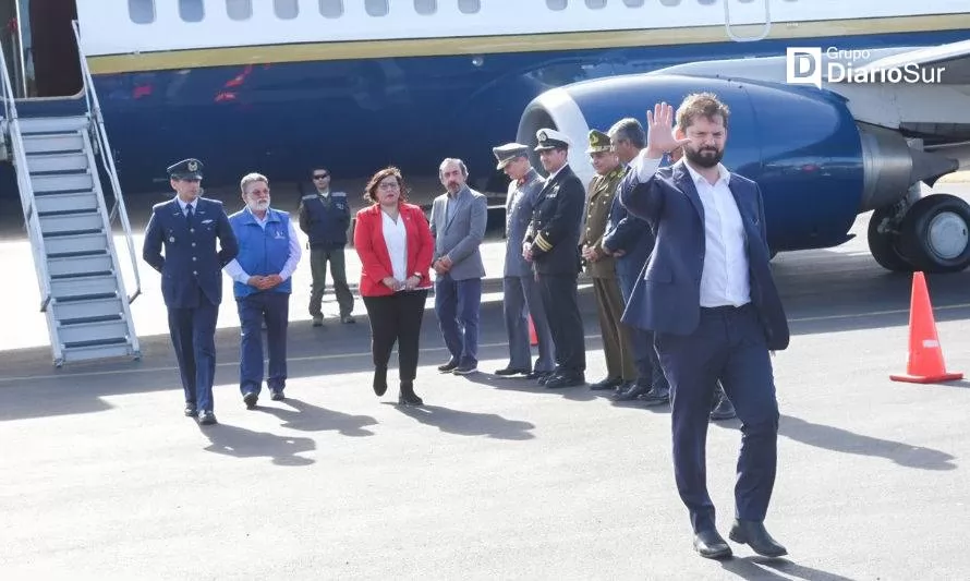 Presidente Gabriel Boric llega a Los Ríos