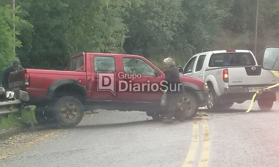 Reportan colisión en ruta Futrono-Puerto Nuevo