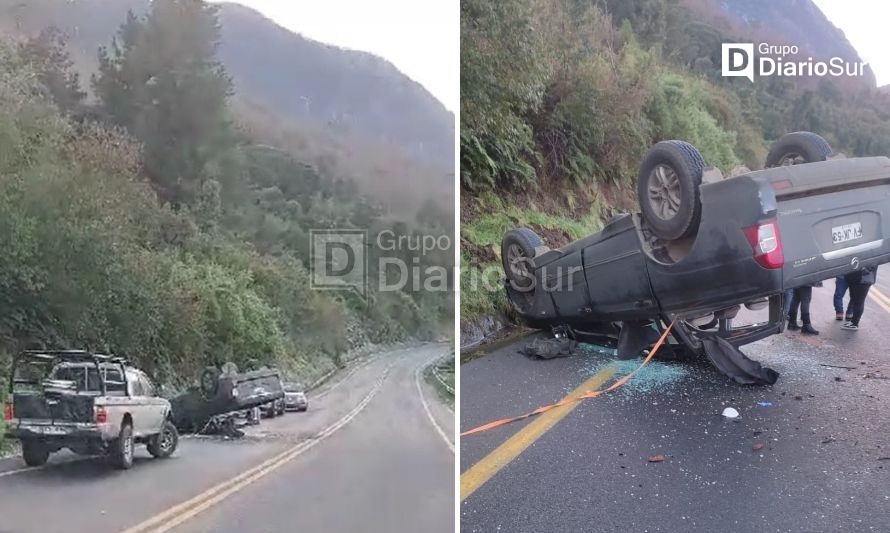 Accidente vehicular en ruta Futrono-Llifén movilizó a Bomberos 