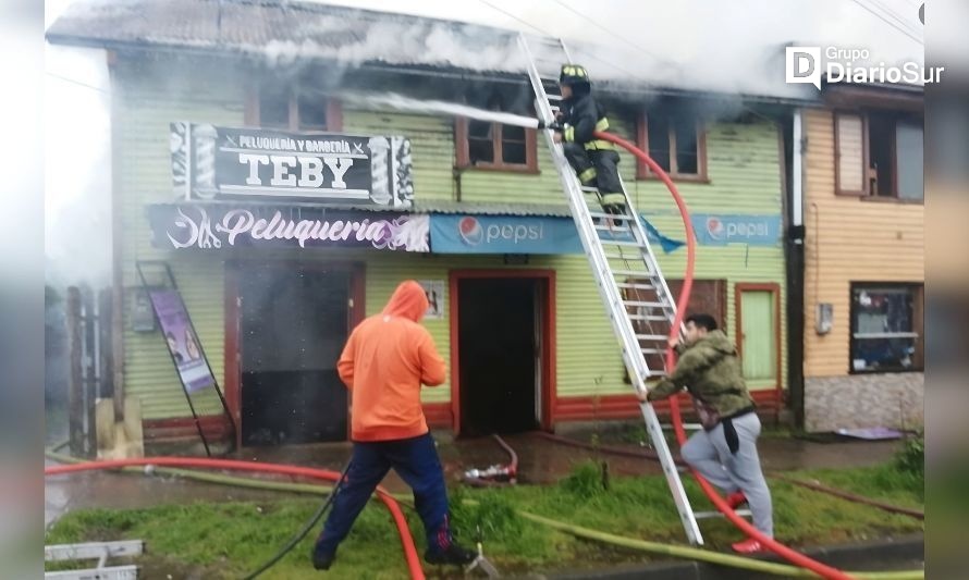 Incendio destruye inmueble en Panguipulli