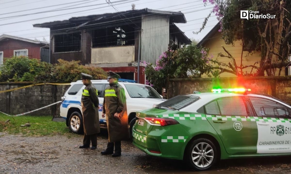 Un fallecido dejó incendio de una vivienda en Valdivia