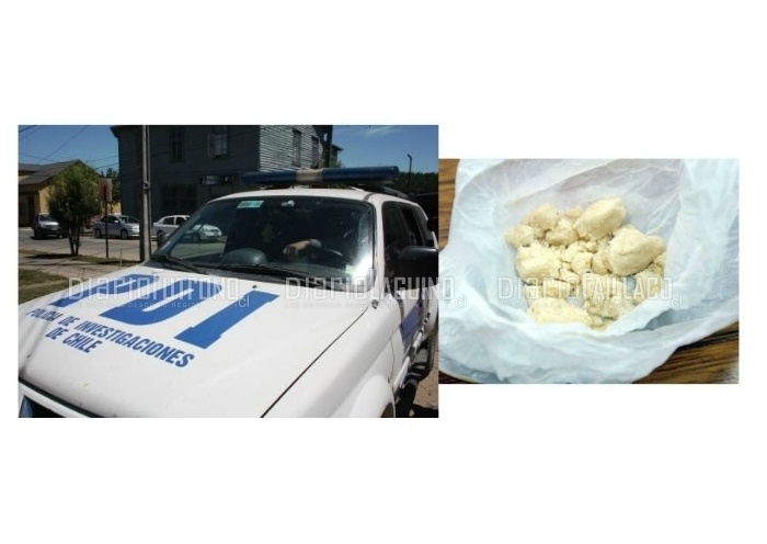 PDI detuvo a sujeto que pretendía comercializar 80 gramos de cocaína base y marihuana en Futrono