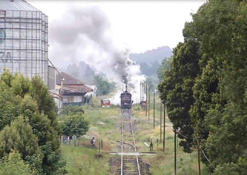 Paso del tren emocionó a habitantes de Los Lagos, Paillaco y La Unión