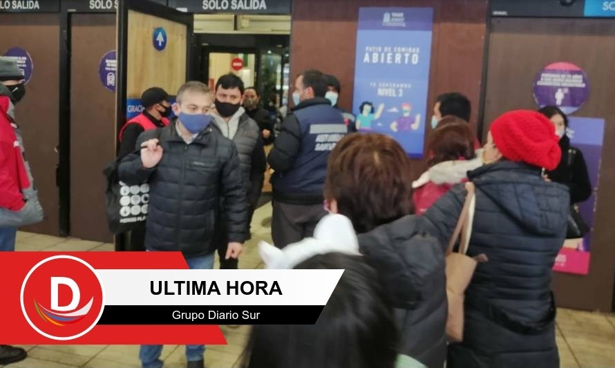 Abren sumario en Mall Portal de Osorno por exceso de público