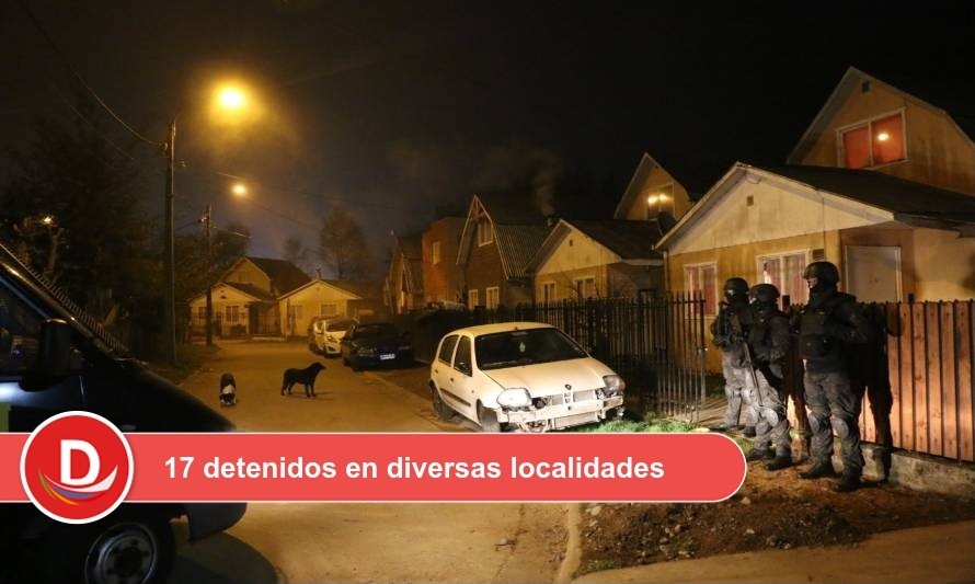 Operativo PDI desarticuló organización de robos con violencia