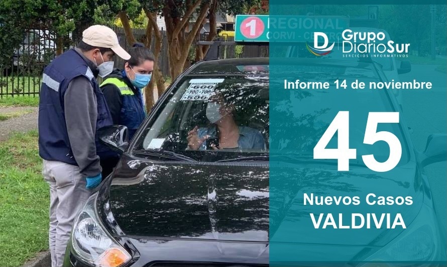 Valdivia llega a 300 casos activos este sábado 