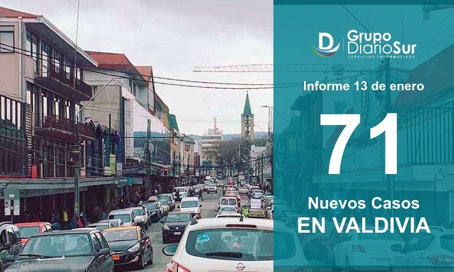 13 sin trazabilidad: Valdivia reporta 71 nuevos infectados
