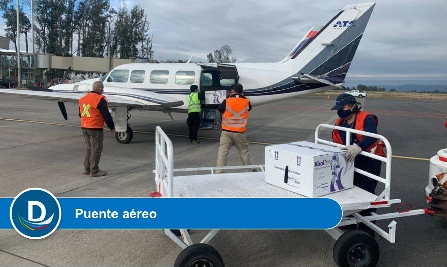 Trasladan 5.800 dosis de vacunas
desde Temuco hasta Valdivia