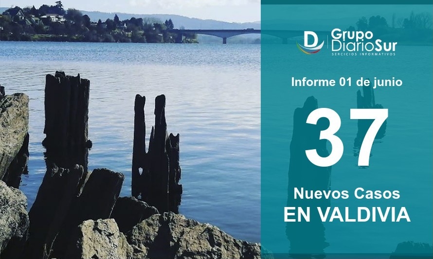 Valdivia sumó 37 contagios y redujo casos activos a 385