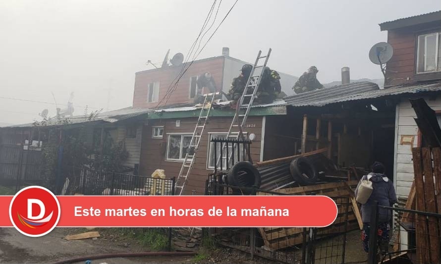 Incendio en Valdivia dejó como saldo un lesionado y 7 personas damnificadas
