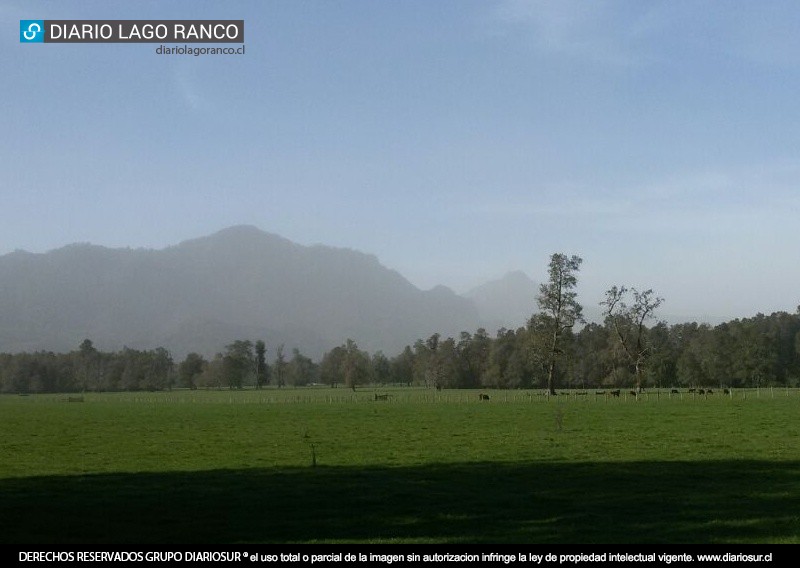 Viento arrastra nube de cenizas hacia zona cordillerana de Futrono y Lago Ranco