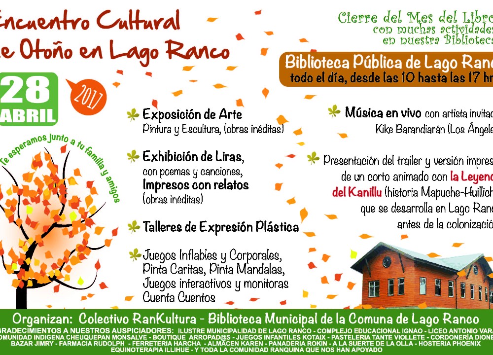 Encuentro Cultural de Otoño prepara jornada familiar este viernes en Lago Ranco